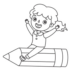Line Art Drawing For Kids Coloring Page
