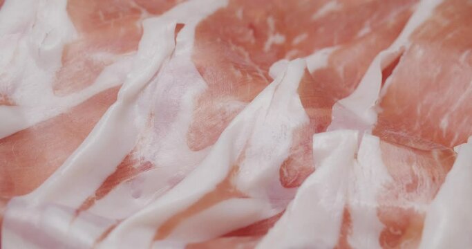 Close up of parma ham