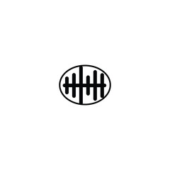 sound wave logo icon design with black colour
