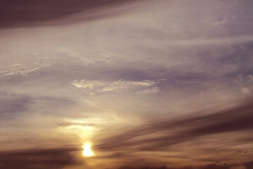 sunset in the clouds