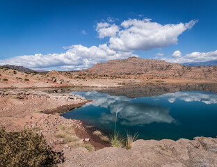 Lake and mountains
