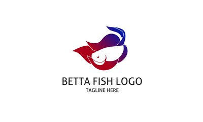 Betta splendens siamese fighting fish logo vector design
