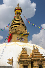 stupa in kathmandu at Monkey Temple 