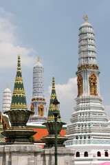 temple spires in Bangkok Thailand 