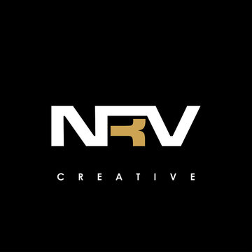 NRV Letter Initial Logo Design Template Vector Illustration