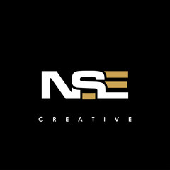 NSE Letter Initial Logo Design Template Vector Illustration