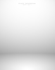 Empty white grey gradient studio room background. backdrop light interior with copyspace for your creative project, Vector illustration EPS 10