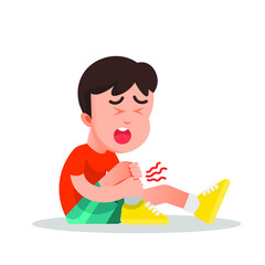 boy who can't walk because he has cramps in his legs