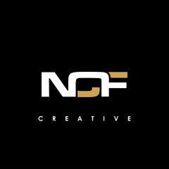 NCF Letter Initial Logo Design Template Vector Illustration