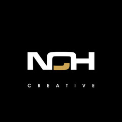 NCH Letter Initial Logo Design Template Vector Illustration