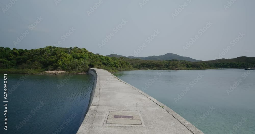 Canvas Prints stone bridge cross the sea in yim tin tsai