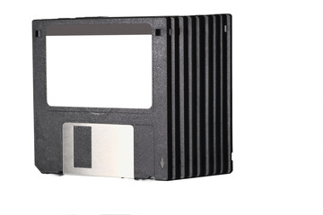 Black removable magnetic floppy disk storage technology.