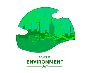 World Environment Day With City Landscape