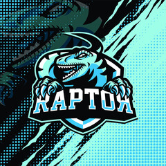 Raptor mascot logo design illustration