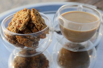 coffee and chocolate cookies