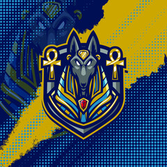 Anubis mascot logo design illustration