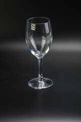 Empty glass for vine or water