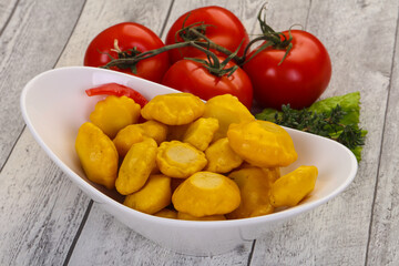 Tasty marinated patisson