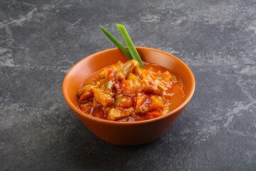 Meat goulash with vegetables