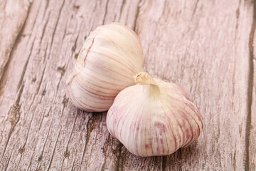 Fresh ripe and tasty garlic