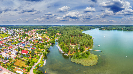 Obraz na płótnie Canvas Ruciane-Nida -miasto na Mazurach w północno-wschodniej Polsce