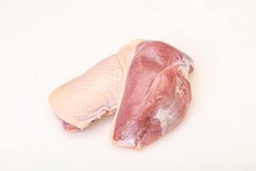 Raw duck breast for cooking