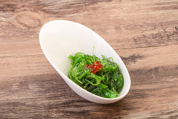 Asian traditional chukka salad in the bowl