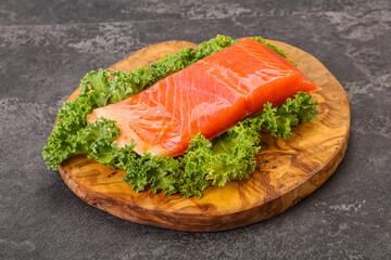 Salmon fillet slice for cooking