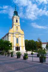 Naklejka premium The Catholic temple of Szekszard in Hungary