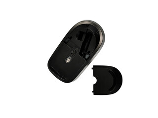 Wireless black mouse, 1 battery pack