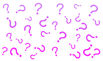 Pink gradation pattern of question mark