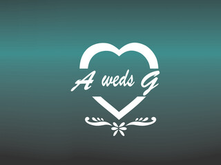 Alphabet a and g logo couple name for wedding save data monogram bride and groom.