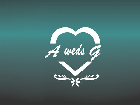 Alphabet a and g logo couple name for wedding save data monogram bride and groom.
