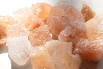 Fototapeta na wymiar Organic Himalayan mineral salt crystals as cooking or healthy ingredient