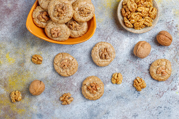 Homemade delicious walnut cookies.