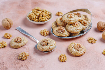 Homemade delicious walnut cookies.