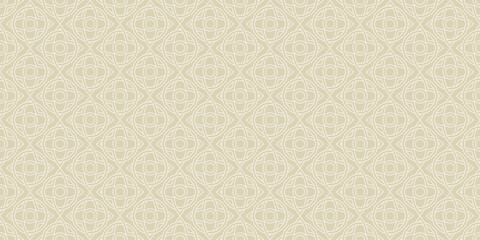 Decorative background pattern with geometric ornament on a beige background. Great for postcards, covers, wallpapers. Seamless pattern, texture for your design. Vector image