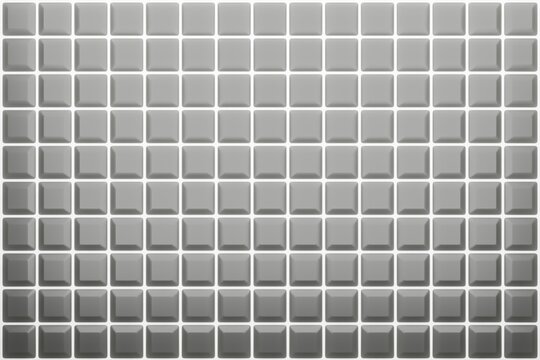 Grey glass block wall background and texture. 3d rendered wallpaper, or texture element.