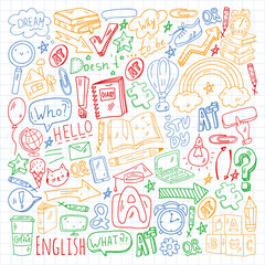 Young kids. School children. English courses. English language.