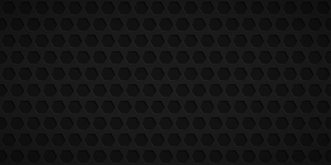 Abstract background with hexagon holes in black colors