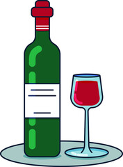 One set Mixed alcoholic and non-alcoholic drink