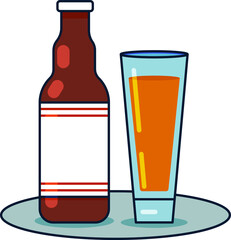 One set Mixed alcoholic and non-alcoholic drink