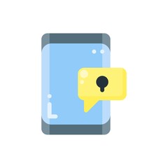 Mobile Security icon in flat style isolated on white background. EPS 10