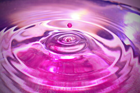 pink drop of water