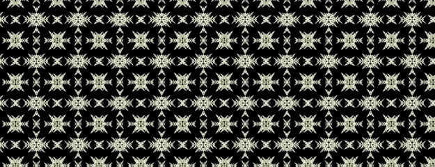 Black and white background with a geometric pattern.