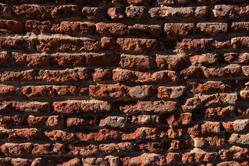 Background with reddish bricks