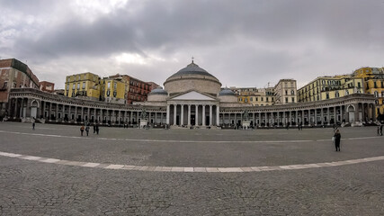 Fototapeta premium Basilica Reale Pontificia San Francesco da Paola, Naples, Italy