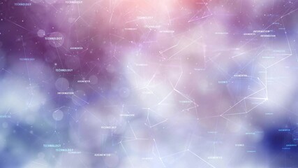 Modern colourful science and technology concept word cloud animation background. - Powered by Adobe