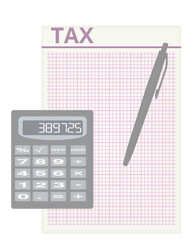 Tax calculation concept. vector illustration