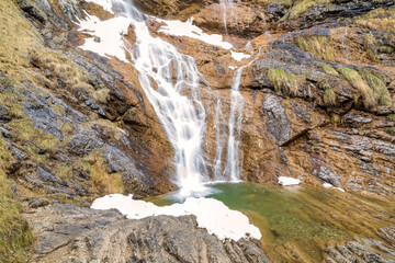Obraz premium Allgäu - Hinterstein - Wasserfall - Zipfelsfall - Winter